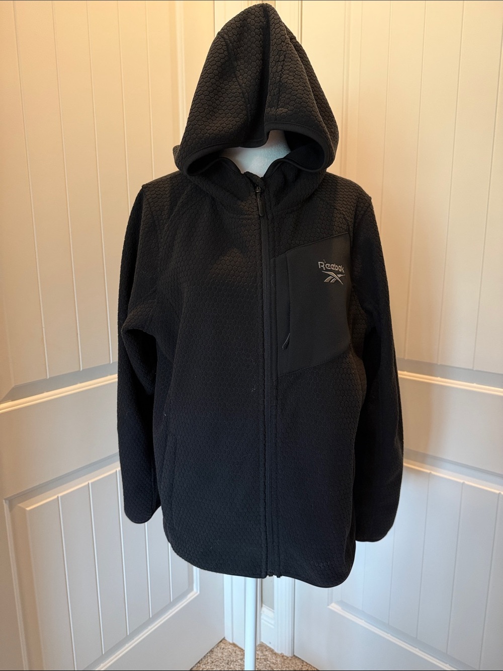 Reebok Black Hooded Puffer Jacket